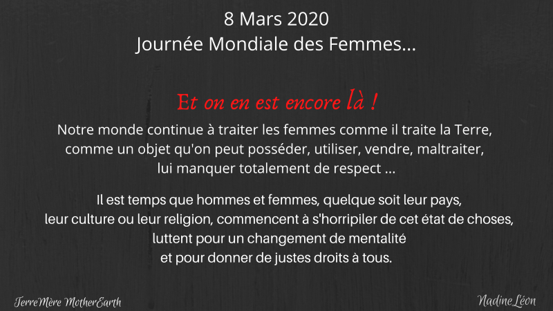 8 Mars 2020, Journée Mondiale des Femmes